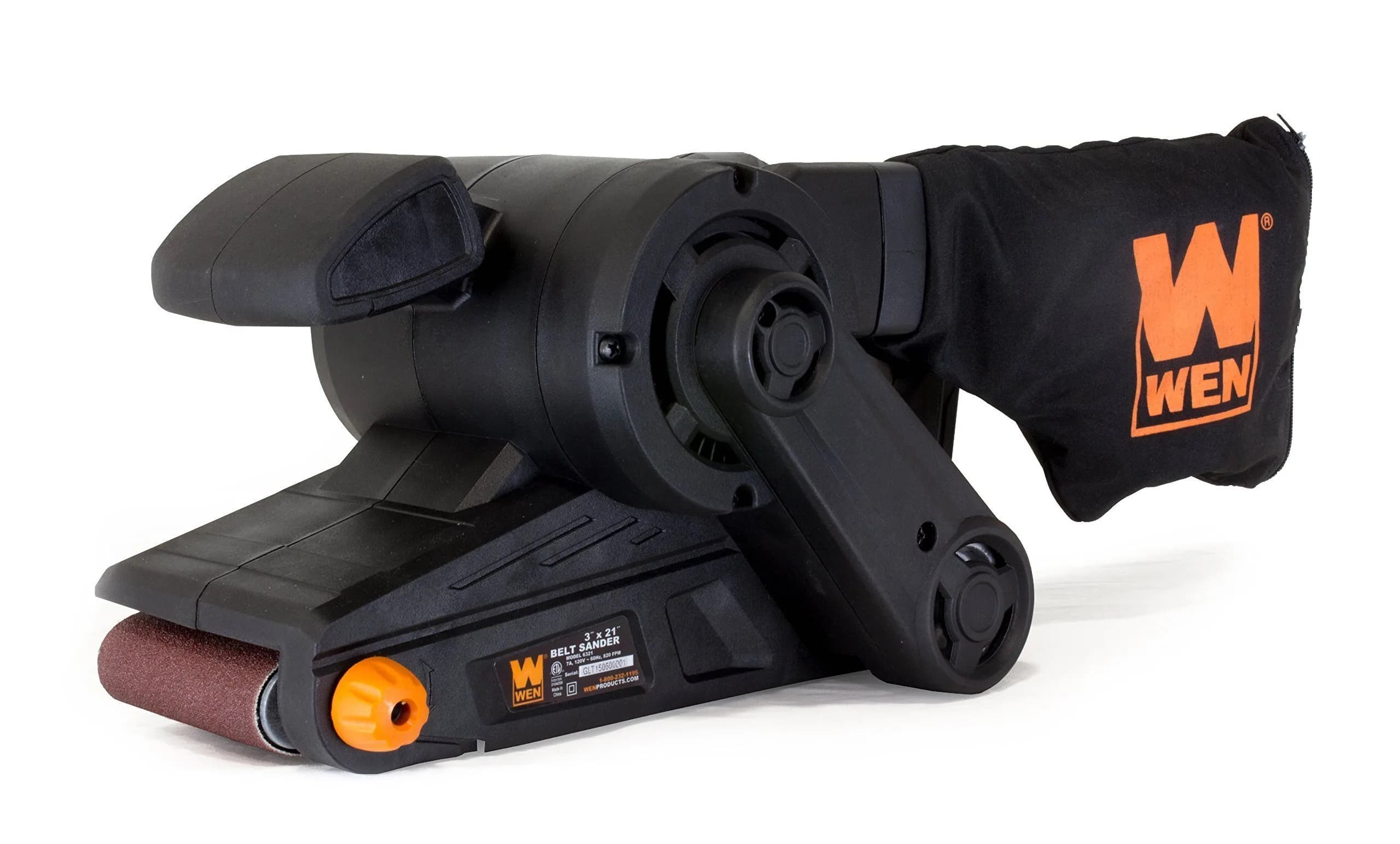 WEN Belt Sander 3 x 21 inch | 7-Amp Corded Heavy Duty Tool with Dust Bag - main product image