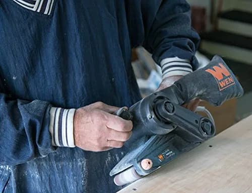 WEN Belt Sander 3 x 21 inch | 7-Amp Corded Heavy Duty Tool with Dust Bag thumbnail 6