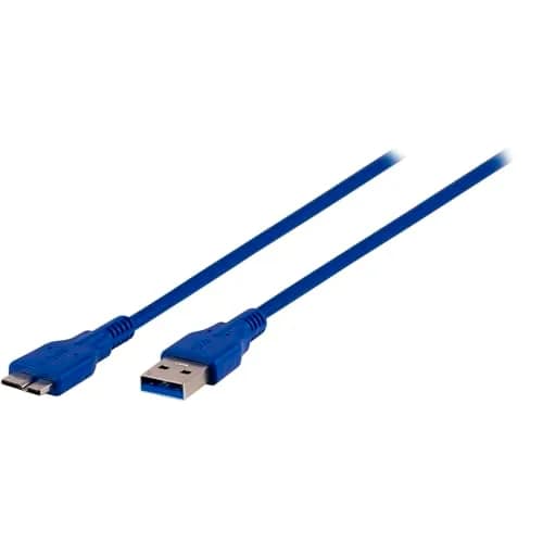 Ativa Blue Micro USB 3.0 Cable 2.74m (6ft) | 5Gbps Data Transfer thumbnail 2