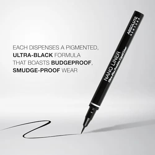 Absolute New York Shape N' Define Double-Ended Eyeliner | Ultra-Fine Water-Resistant Liquid, 0.03 Fl Oz thumbnail 4