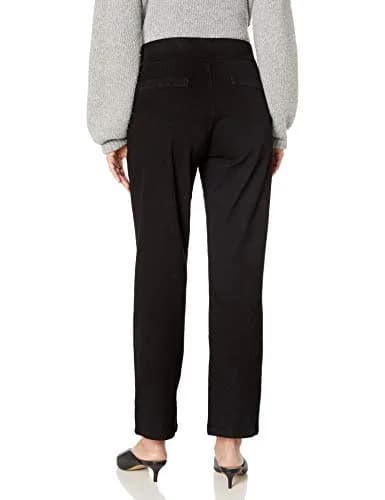 Chic Classic Collection Womens Easy Fit Elastic Waist Jean Leggings Pants | Black Denim, 18 US thumbnail 2