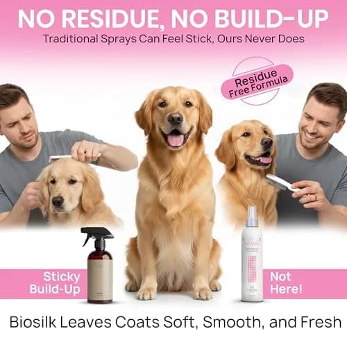 BioSilk for Dogs Silk Therapy Detangling and Shine Spray 237ml (8 Fl Oz) | pH Balanced Leave-In Mist for Dematting thumbnail 6