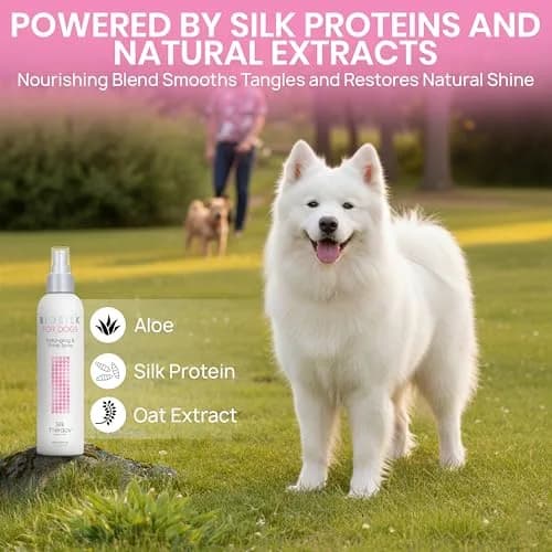 BioSilk for Dogs Silk Therapy Detangling and Shine Spray 237ml (8 Fl Oz) | pH Balanced Leave-In Mist for Dematting thumbnail 7