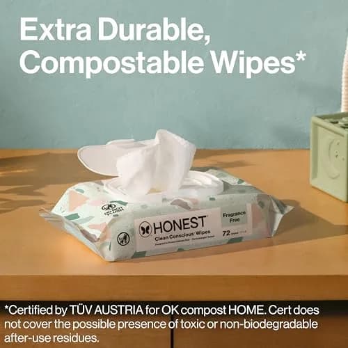 The Honest Company Multi-Use Baby Wipes, Geo Mood, 288 Count | Compostable, Plant-Based, Hypoallergenic, 99% Water thumbnail 4