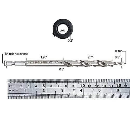 AUTOTOOLHOME Pocket Hole Drill Bit for Pocket Hole jig Woodworking Step Drill Bits Guide | Precise, Heavy-Duty, 3/8" Diameter thumbnail 4