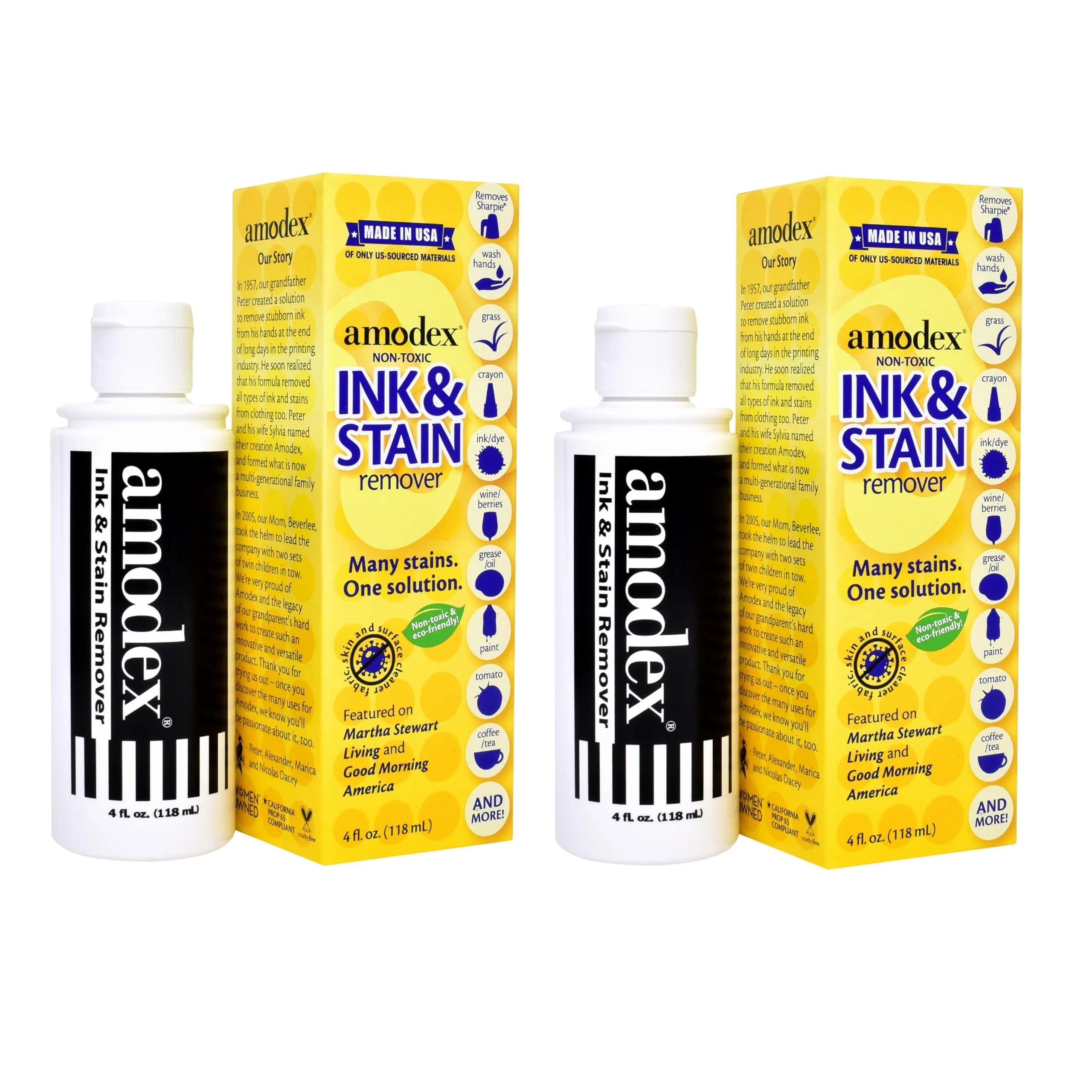 Amodex Ink and Stain Remover Liquid Formula 118ml (4 fl oz) | Professional Strength Stain Removal — 4 Fl Oz