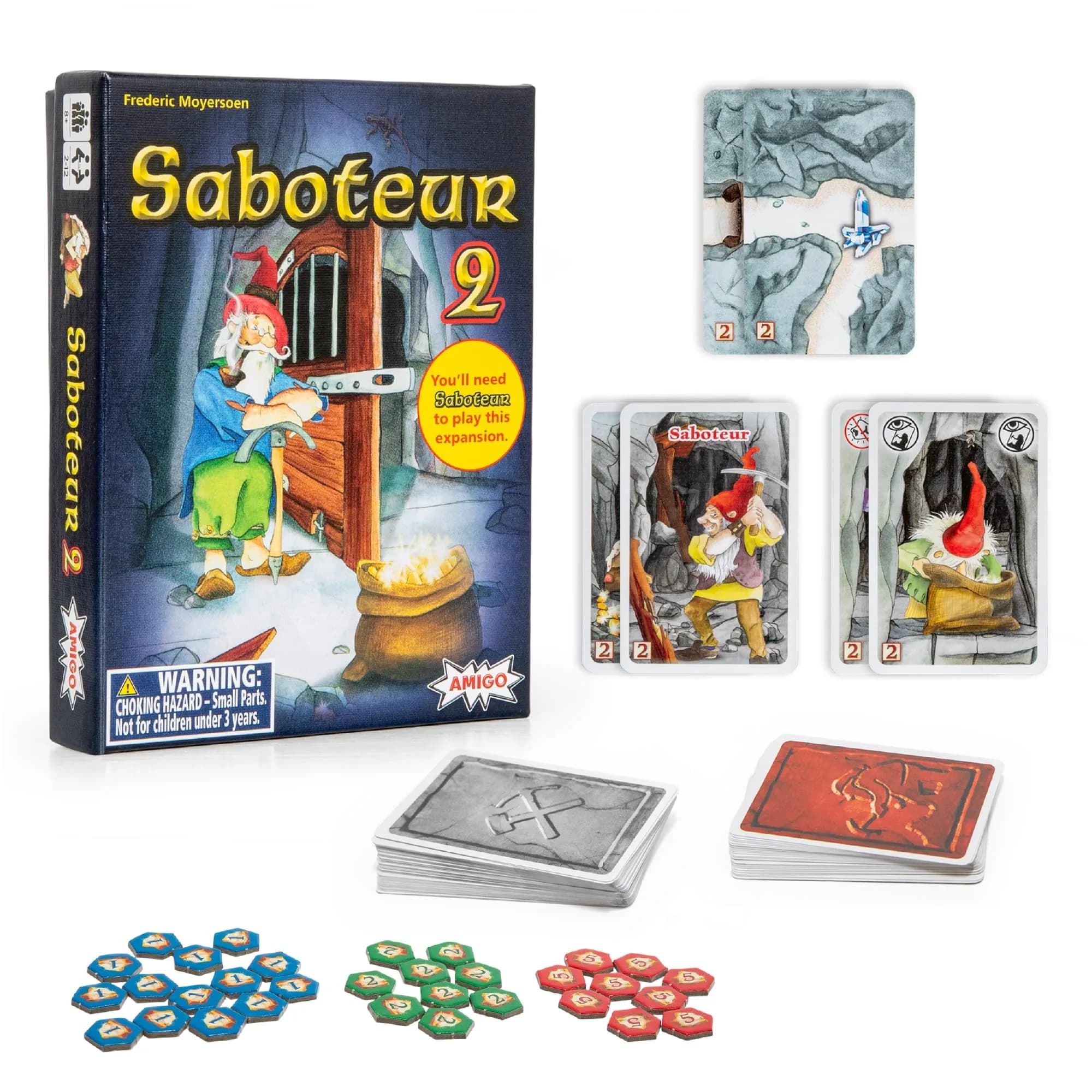 AMIGO Saboteur 2 Expansion Pack Strategy Card Game | 2-12 Players, Ages 8+