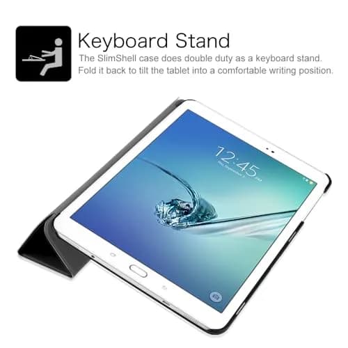 FINTIE Slim Shell Case for Samsung Galaxy Tab S2 9.7 2015 | Auto Sleep/Wake, Flip Stand, Black thumbnail 8