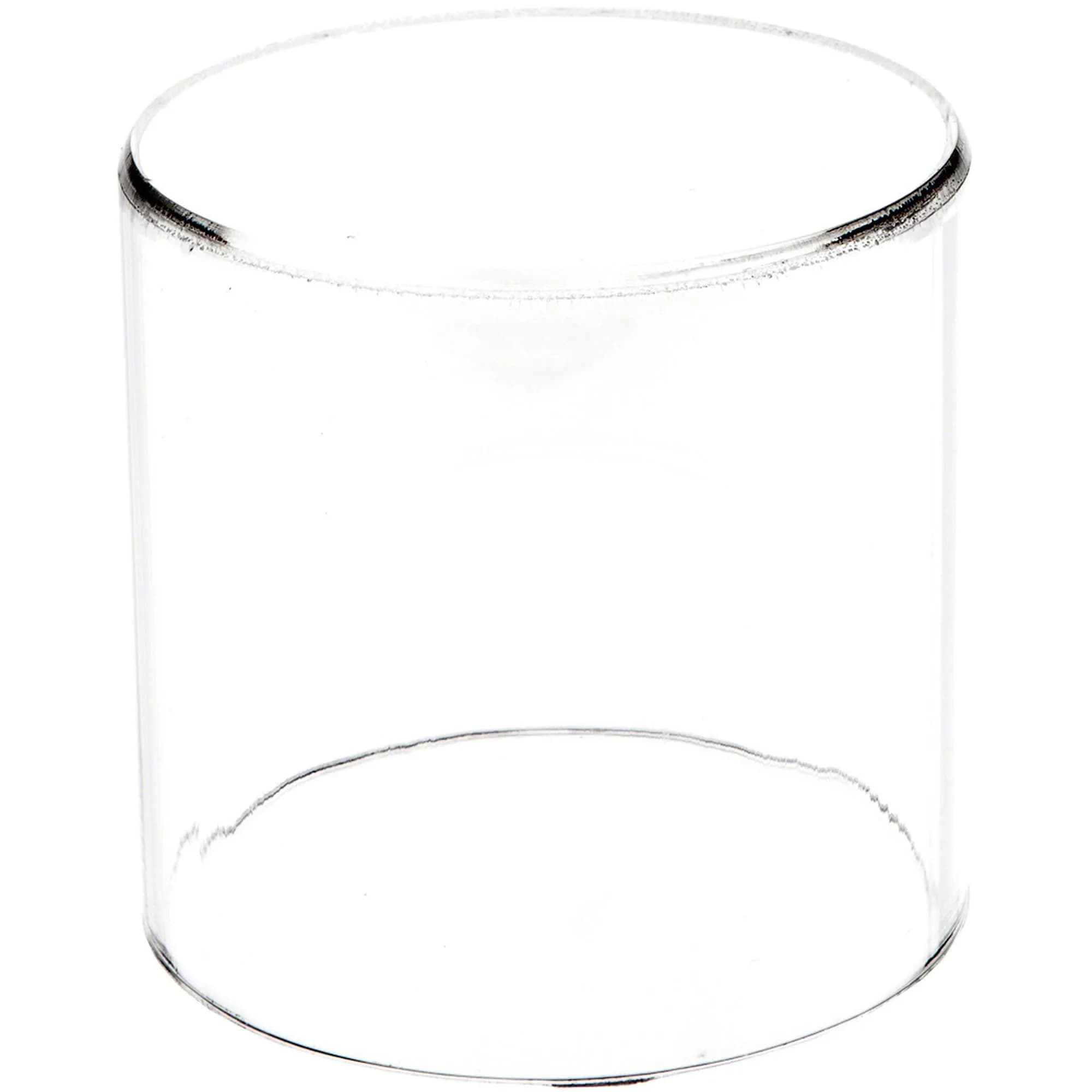 Plymor 4" H x 4" D Clear Acrylic Round Cylinder Display Riser | Modern Acrylic Stand for Collectibles & Decor