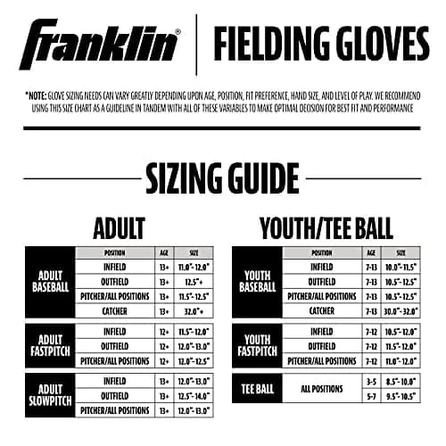 Franklin Sports Field Master Baseball Glove 14 inch Right Hand Throw | Durable Synthetic Leather for All Positions thumbnail 7