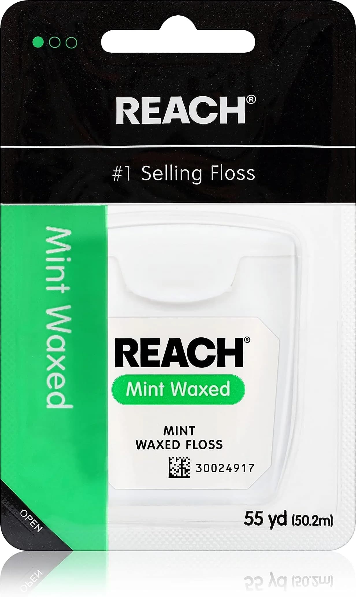 Reach Mint Waxed Dental Floss 49.68 m (55 yd) | Shred Resistant Plaque Remover