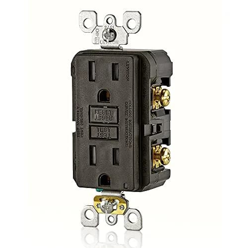 Leviton GFCI Outlet GFTR1 15 Amp 125V Brown | Tamper-Resistant Self-Test with LED Indicator thumbnail 2