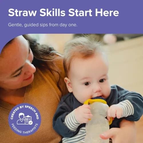 TalkTools Honey Bear Straw Cup with Handle, 7oz (207ml) | Feeding Experts Recommend for Babies 4+ Months thumbnail 2