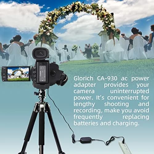 Glorich CA-930 AC Power Adapter for Canon EOS C100 XF100 XF105 XF200 XF205 XF300 XF305 | 8.4V 1.5A | Compact, Certified thumbnail 2