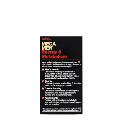 GNC Mega Men Energy & Metabolism Multivitamin 90 Count thumbnail 2