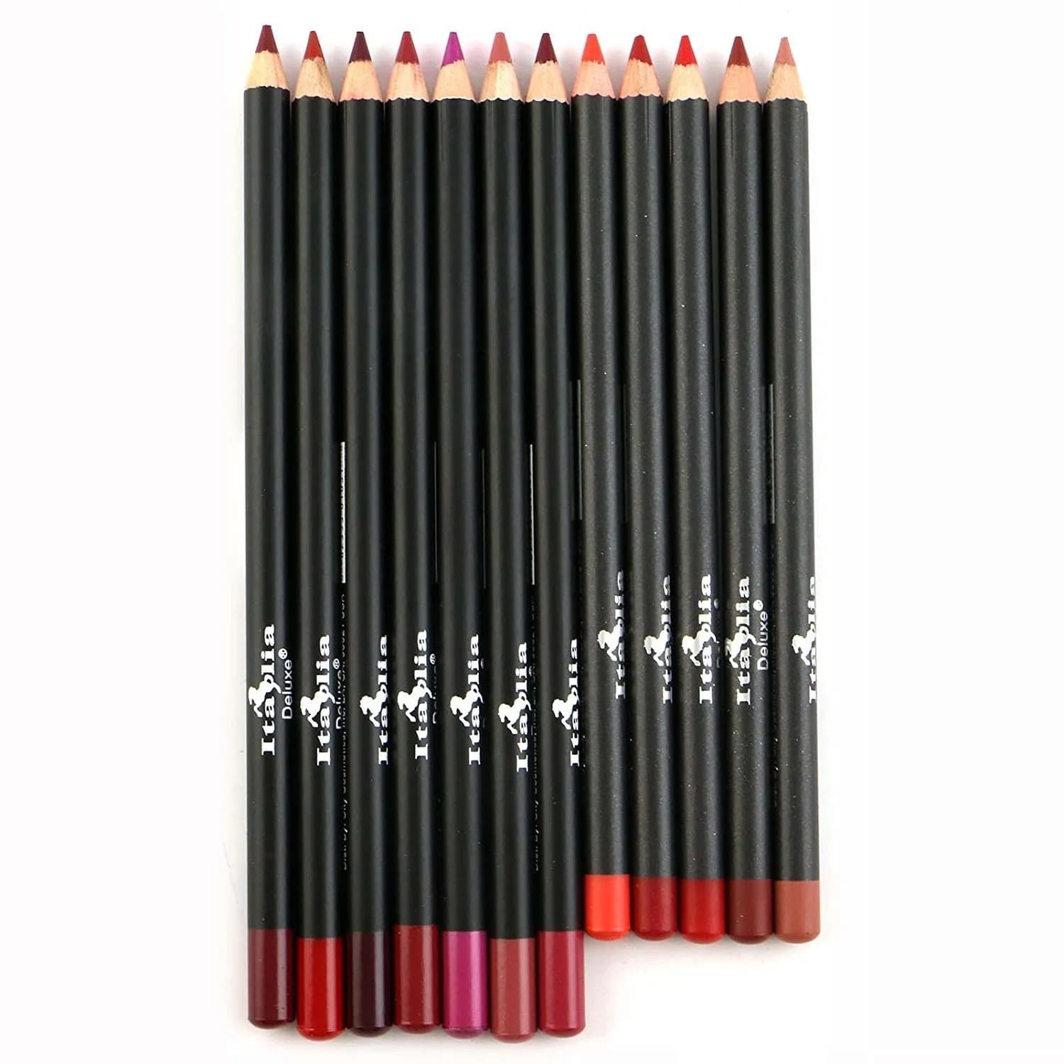 Italia Deluxe Lip Liner Set of 12 | Highly Pigmented, Creamy & Long-Lasting — Pink
