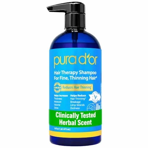 PURA D'OR Hair Thinning Therapy Biotin Shampoo Original Scent 473ml (16 Fl Oz) | Clinically Tested for Thicker Hair thumbnail 1