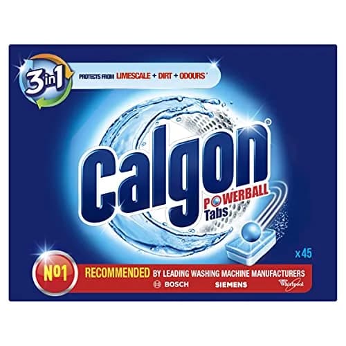 Calgon Tablets 3-In-1 Water Softener, 45 Tablets | Protects Washing Machine & Clothes thumbnail 1