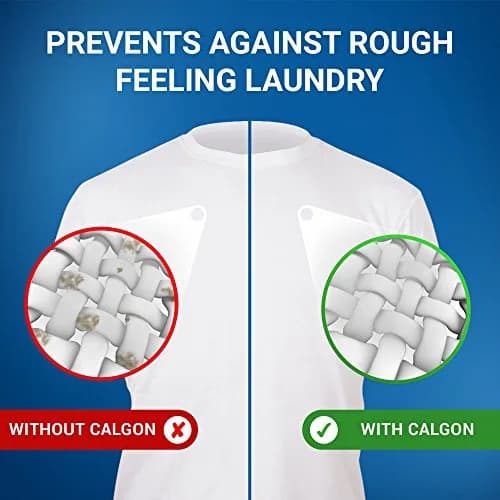 Calgon Tablets 3-In-1 Water Softener, 45 Tablets | Protects Washing Machine & Clothes thumbnail 3