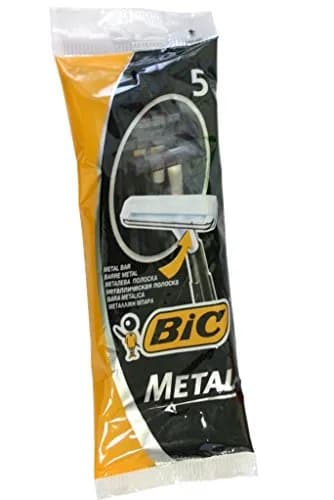 Bic Metal Disposable Razors for Men, 5 Count | Single Blade Precision Shave thumbnail 1