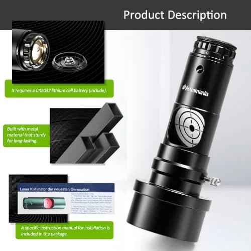 Astromania Laser Collimator for Telescope 1.25/2" | Precise Newtonian Alignment Tool thumbnail 7