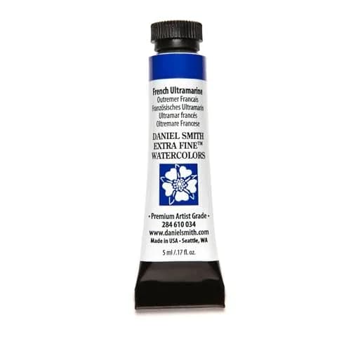 Daniel Smith Extra Fine Watercolor Paint 5ml Tube French Ultramarine | Lightfast, Granulating, Unique Colors thumbnail 1