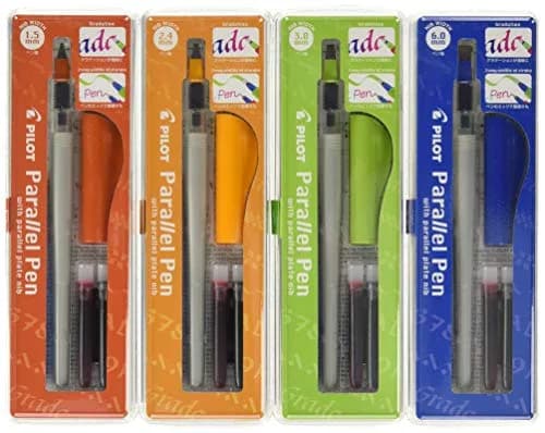PILOT Parallel Calligraphy Pen Set with 4 Nib Sizes & Bonus Ink Cartridge (1.5mm, 2.4mm, 3.8mm, 6mm) thumbnail 1