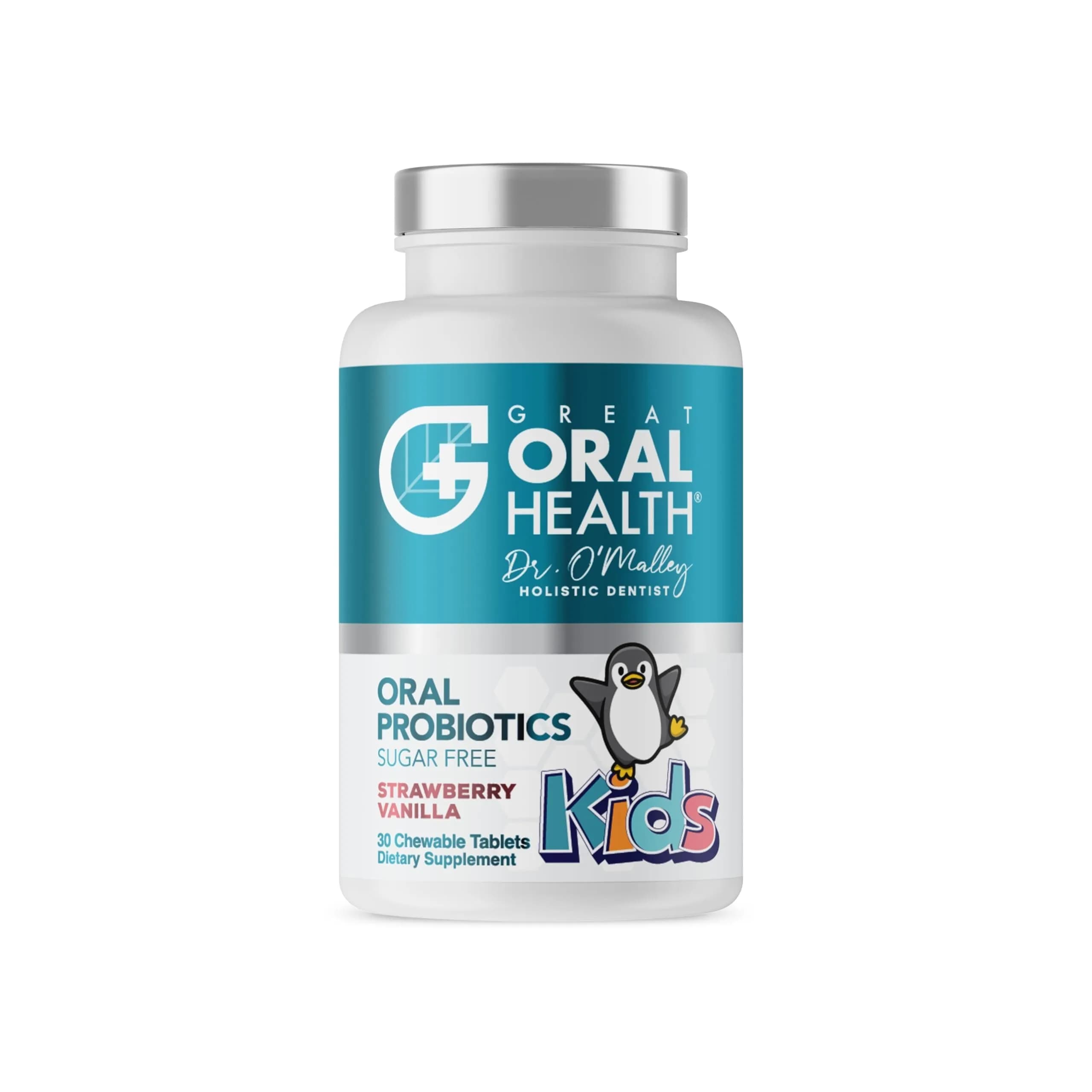 Great Oral Health Mint Oral Probiotics 60 Chewable Tablets | Dentist Formulated for Bad Breath & Gum Health — Kids