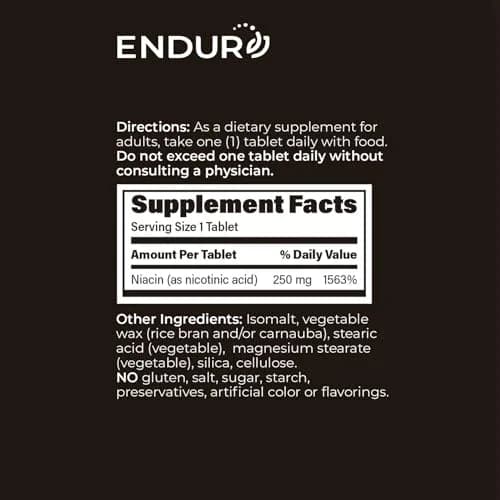 Endurance Products Plain Niacin 250mg thumbnail 6