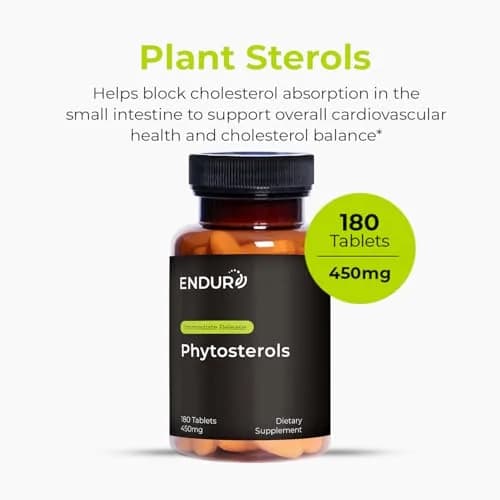Endurance Products Phytosterols 450mg | Cholesterol & Prostate Support, 180 Tablets thumbnail 2