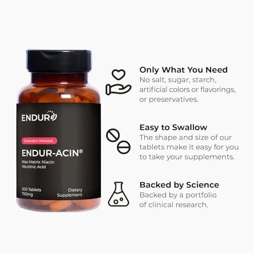 Endurance Products ENDUR-ACIN® Extended Release Niacin 750mg thumbnail 5