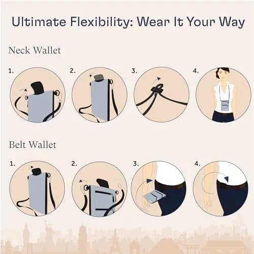 Shacke Neck Pouch & 2-in-1 Belt Wallet – RFID Passport Holder, 12.8cm x 19.1cm (5" x 7.4") thumbnail 5