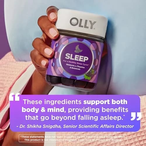 OLLY Sleep Gummies for Adults, 50 Count | Blackberry Zen, 3mg Melatonin, L-Theanine, Gluten Free thumbnail 3