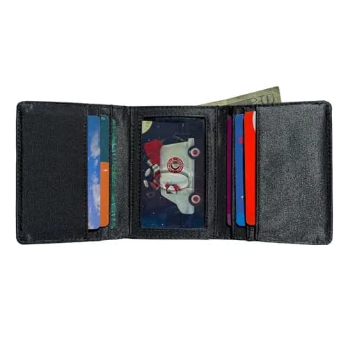Big Skinny RFID Blocking Tri-Fold Slim Wallet Holds Up to 25 Cards Black | Compact & Durable thumbnail 4