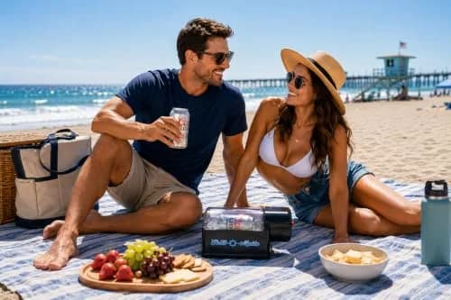 Chill-O-Matic Instant Beverage Cooler – Chill 12 oz Soda & Beer Cans in 60 Seconds – Portable Electric Drink Chiller for Tailgating, BBQs, Camping & Parties (Black) thumbnail 8