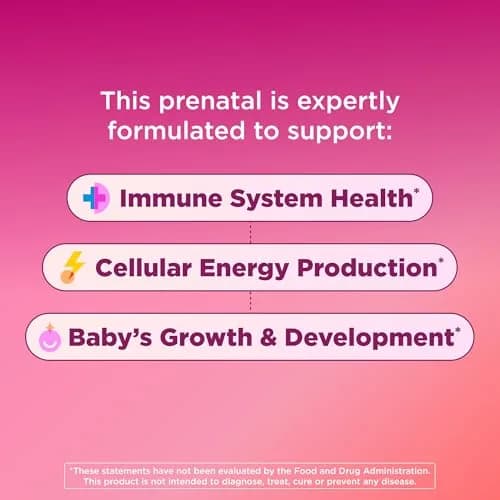 OLLY Prenatal Multivitamin Gummy with Folic Acid + DHA 60 Count | Supports Mommy & Baby Health thumbnail 4