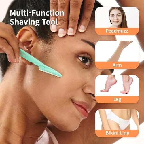 Tinkle Dermaplaning Tool 6ct | Safe Peach Fuzz Remover for Women, Eyebrow & Face Shaver, Travel-Ready thumbnail 5