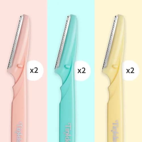 Tinkle Dermaplaning Tool 6ct | Safe Peach Fuzz Remover for Women, Eyebrow & Face Shaver, Travel-Ready thumbnail 3