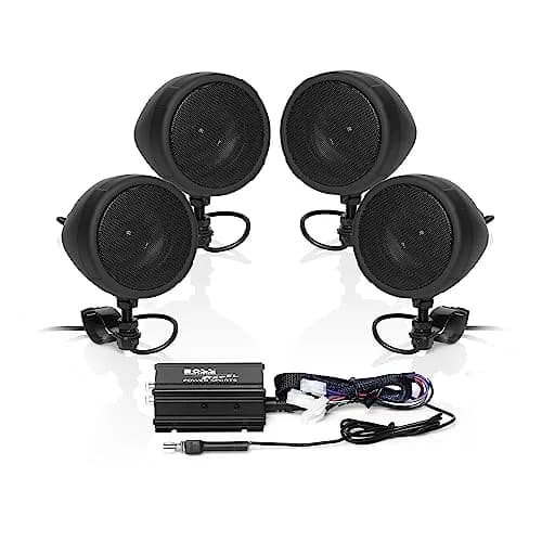 BOSS Audio Systems MCBK470B 3 Inch Motorcycle Speakers & Class D Amplifier | Weatherproof Bluetooth Sound System thumbnail 1