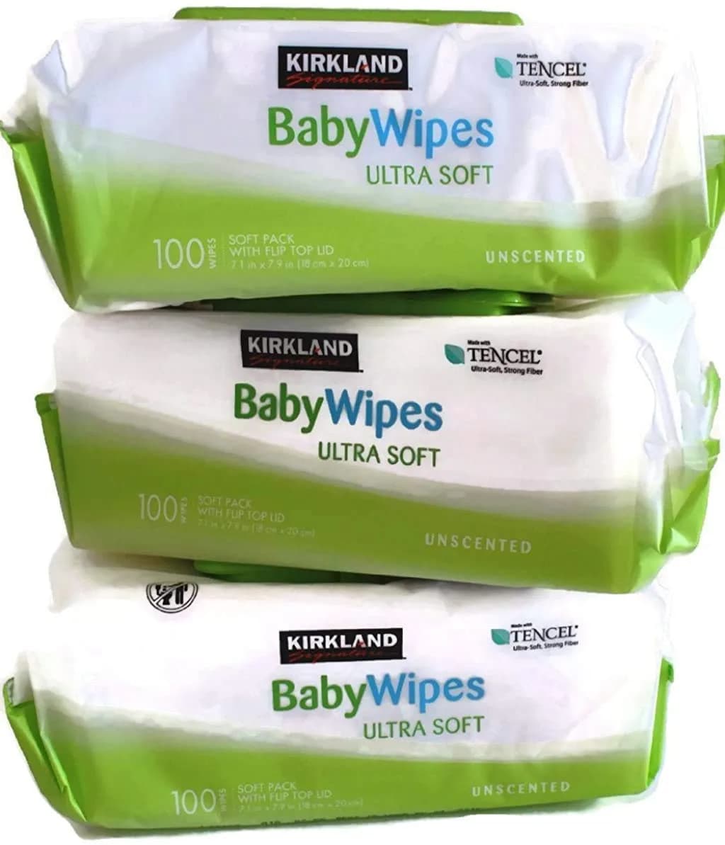 Kirkland Signature Baby Wipes, Ultra-Soft, Unscented, 600 Count (6 Packs of 100) | Hypoallergenic & Alcohol-Free