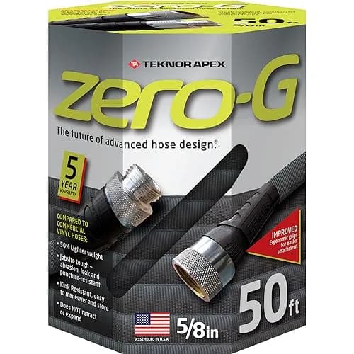 zero-G 5/8" x 50ft Garden Hose | Lightweight Kink-Free Vinyl Water Hose for Lawn & Garden thumbnail 1