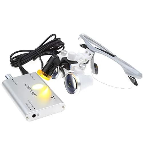 Dental Power 3.5x Magnification Loupes with LED Headlight 420mm Working Distance | Professional Dental Magnifier Set thumbnail 3
