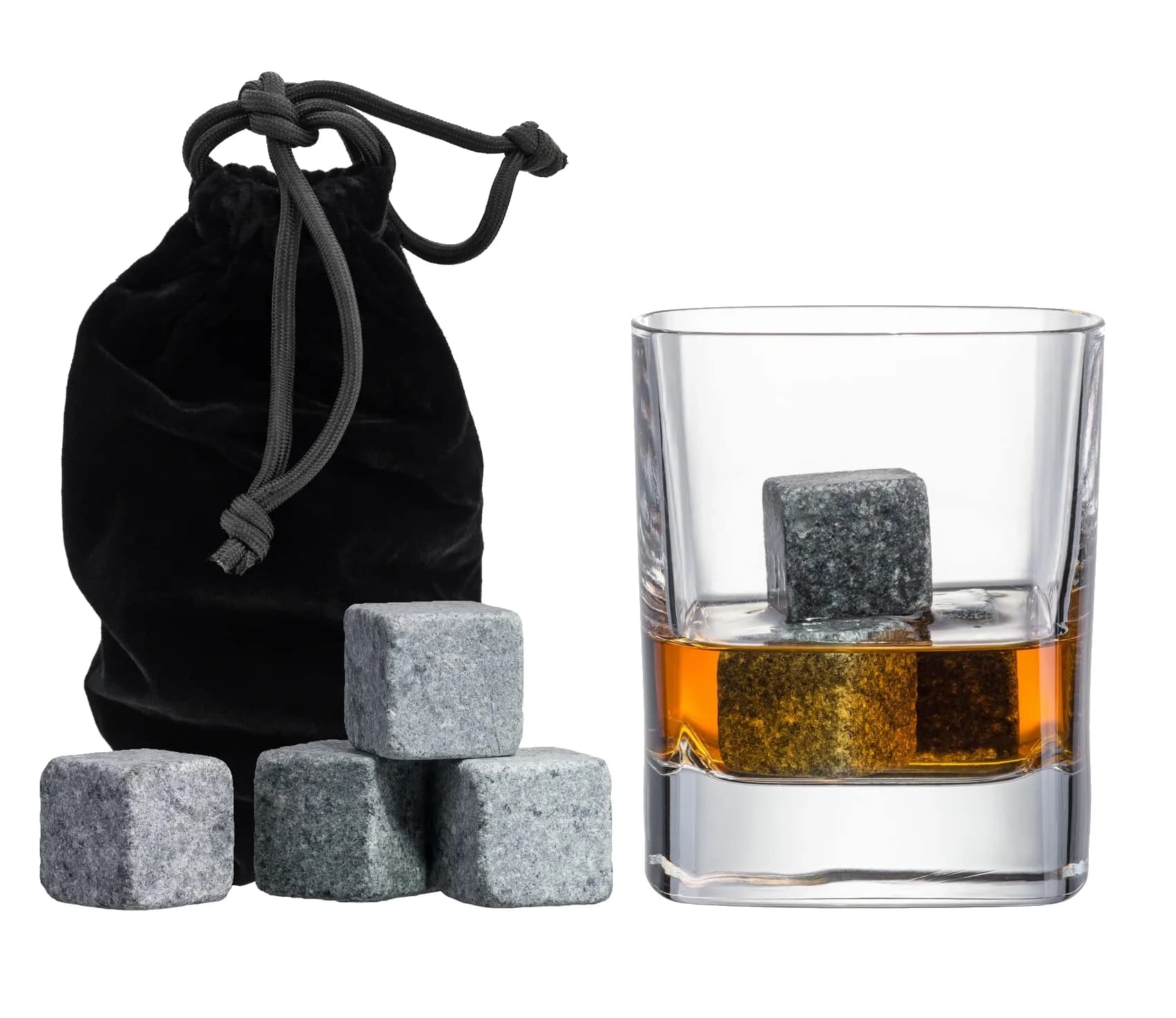 Quiseen Grey Soapstone Beverage Chilling Stones (9 Count, 249g / 8.8oz) | Authentic USA Import for Pure Taste - main product image
