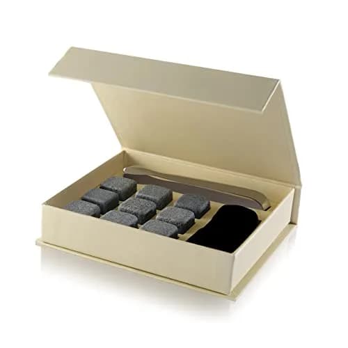 Quiseen Grey Soapstone Beverage Chilling Stones (9 Count, 249g / 8.8oz) | Authentic USA Import for Pure Taste thumbnail 5