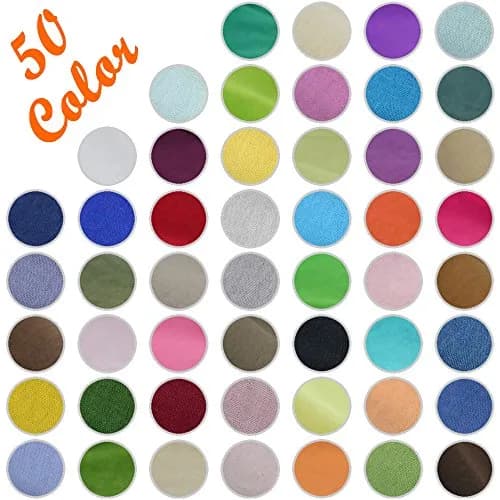 RayLineDo Linen Fabric Squares 10cm x 10cm | 50 Color Patchwork Bundle for Crafts thumbnail 3
