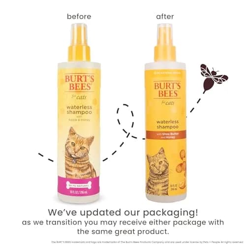 Burt's Bees for Pets Waterless Cat Shampoo Spray 296ml (10 Fl Oz) | Gentle No-Rinse Formula for Cats thumbnail 2