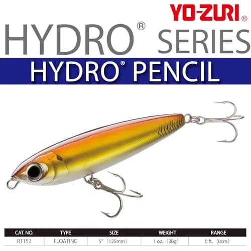 Duel Hydro Pencil Floating Lure Bronze 125mm (5") | Walk-the-Dog Action thumbnail 2