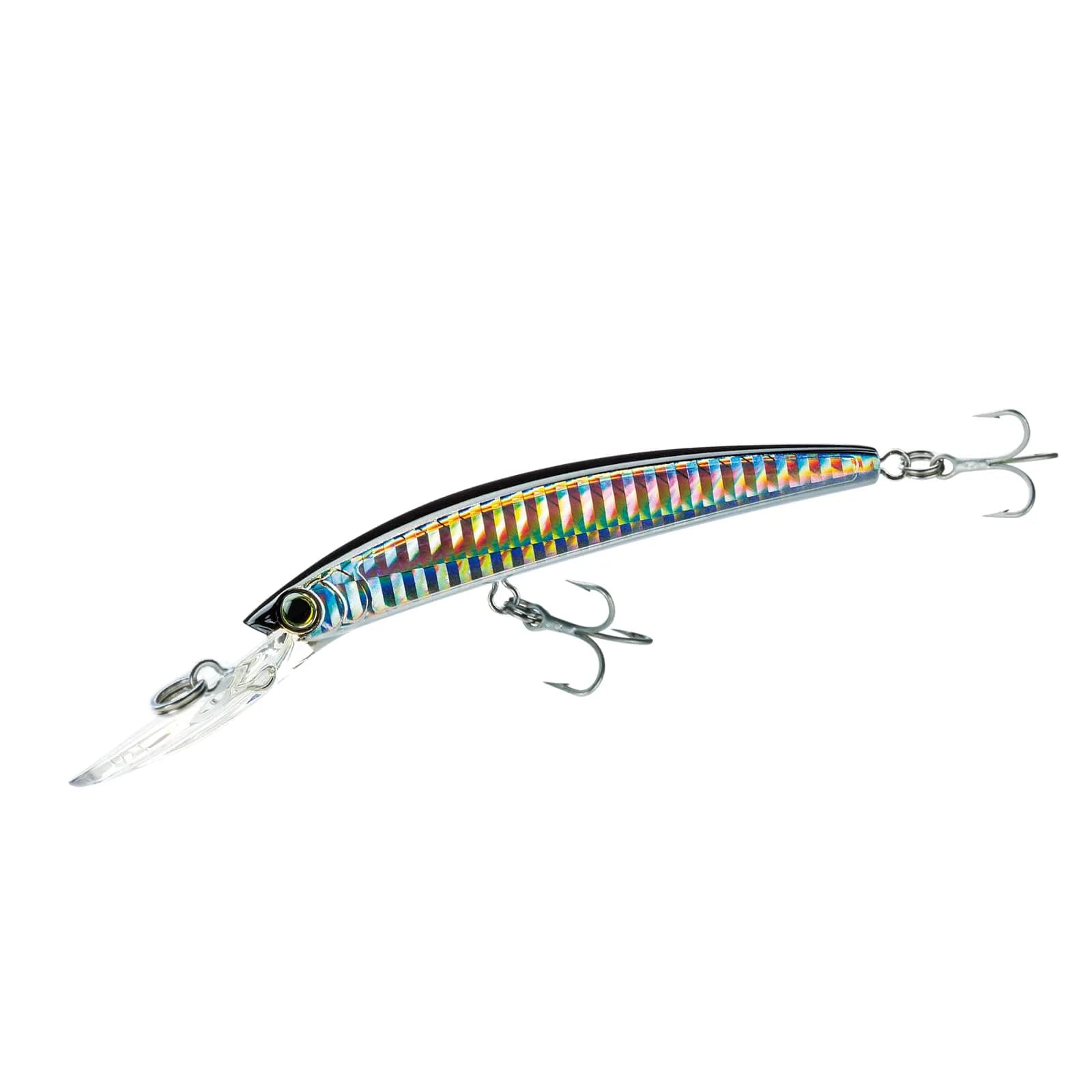 Duel Crystal Minnow Deep Diver Floating Lure, Clown | Dives to 10ft, 15.9g (0.56oz) — Silver black