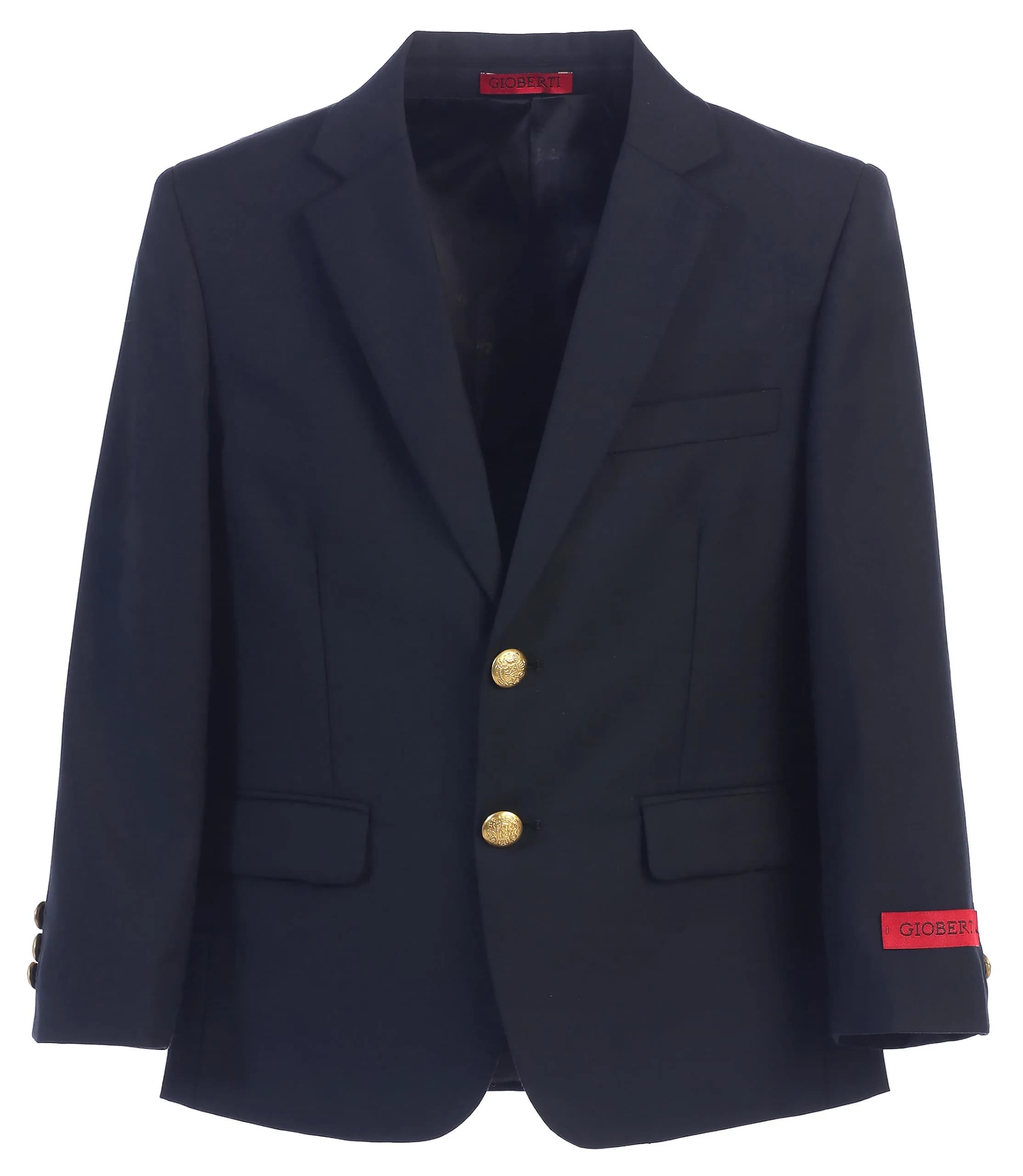 Gioberti Boys Formal Blazer Jacket, Fully Lined, Navy, Size 10 | Classic Single-Breasted Design - main product image