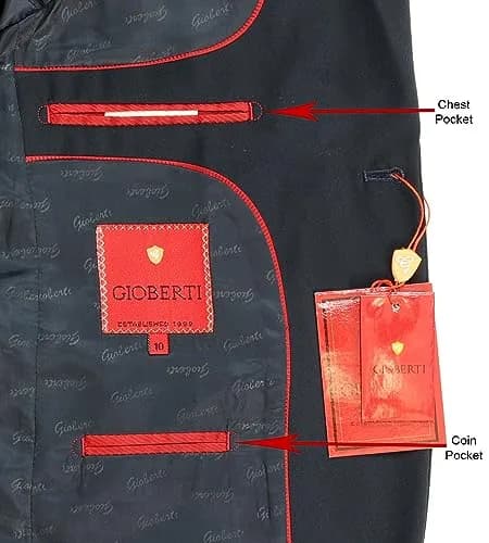 Gioberti Boys Formal Blazer Jacket, Fully Lined, Navy, Size 10 | Classic Single-Breasted Design thumbnail 4